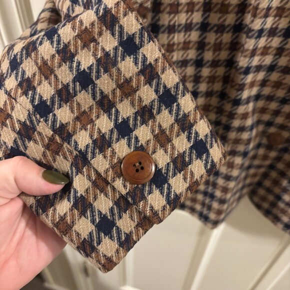 Vintage Women's Pendleton Pure Virgin Wool Plaid Blazer Jacket ~ 10 - Picture 4 of 4